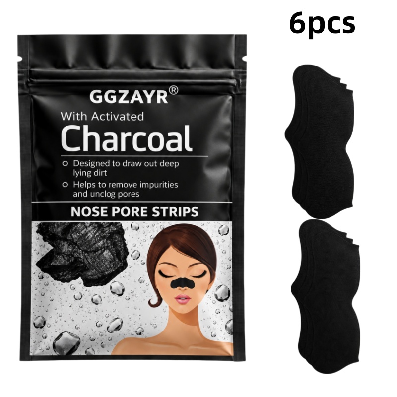 Face Moisturizer - 6PCS Activated Charcoal Nose Pore Strips,