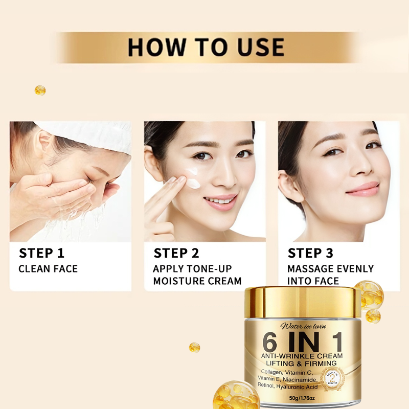 6-In-1 Anti-Wrinkle Cream. Lif - Vitamin C Serum ulasan dan harga