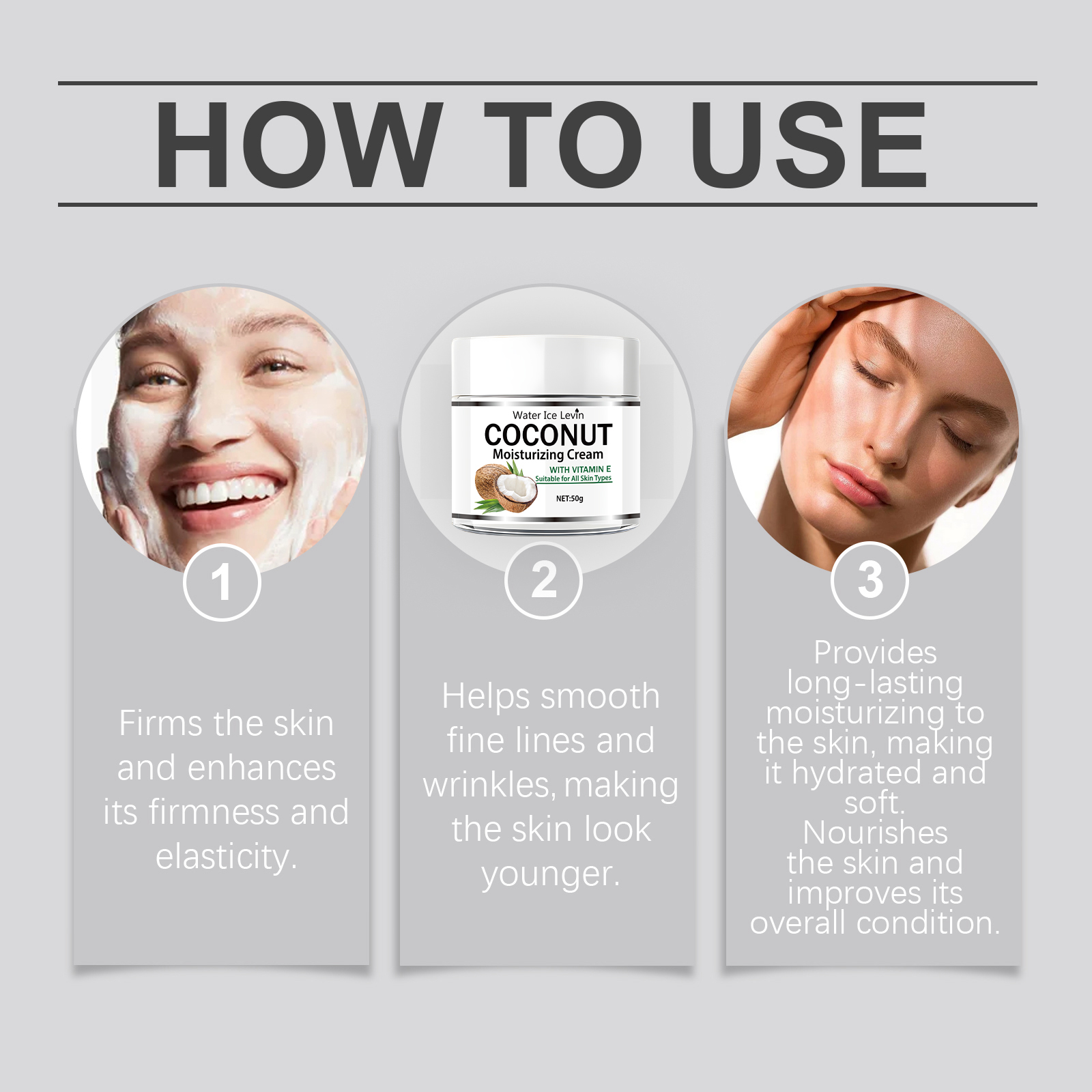 50g Coconut Oil Moisturizing C - Retinol Cream ulasan dan harga
