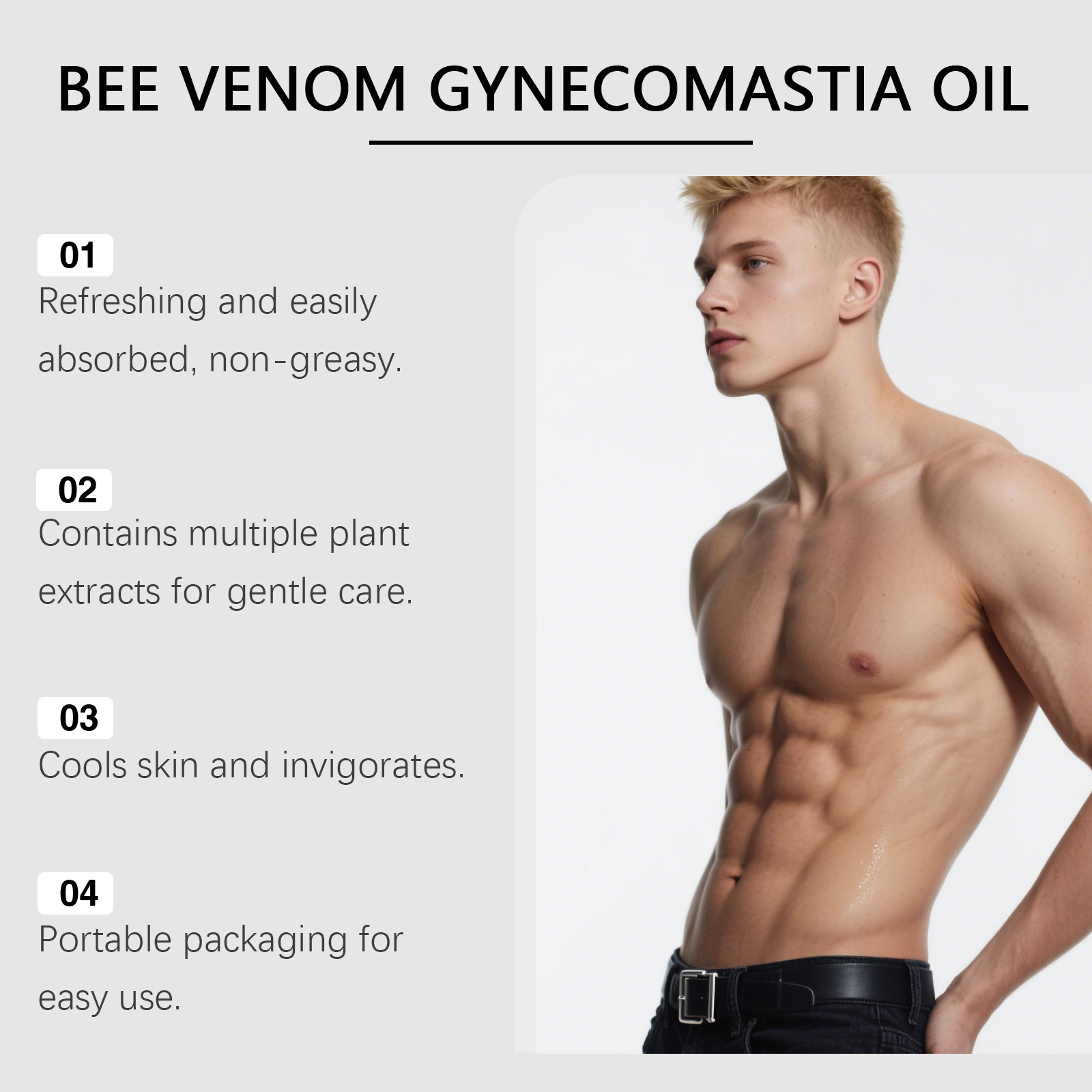 Bee Venom Gynecomastia Oil For - Body Lotion ulasan dan harga