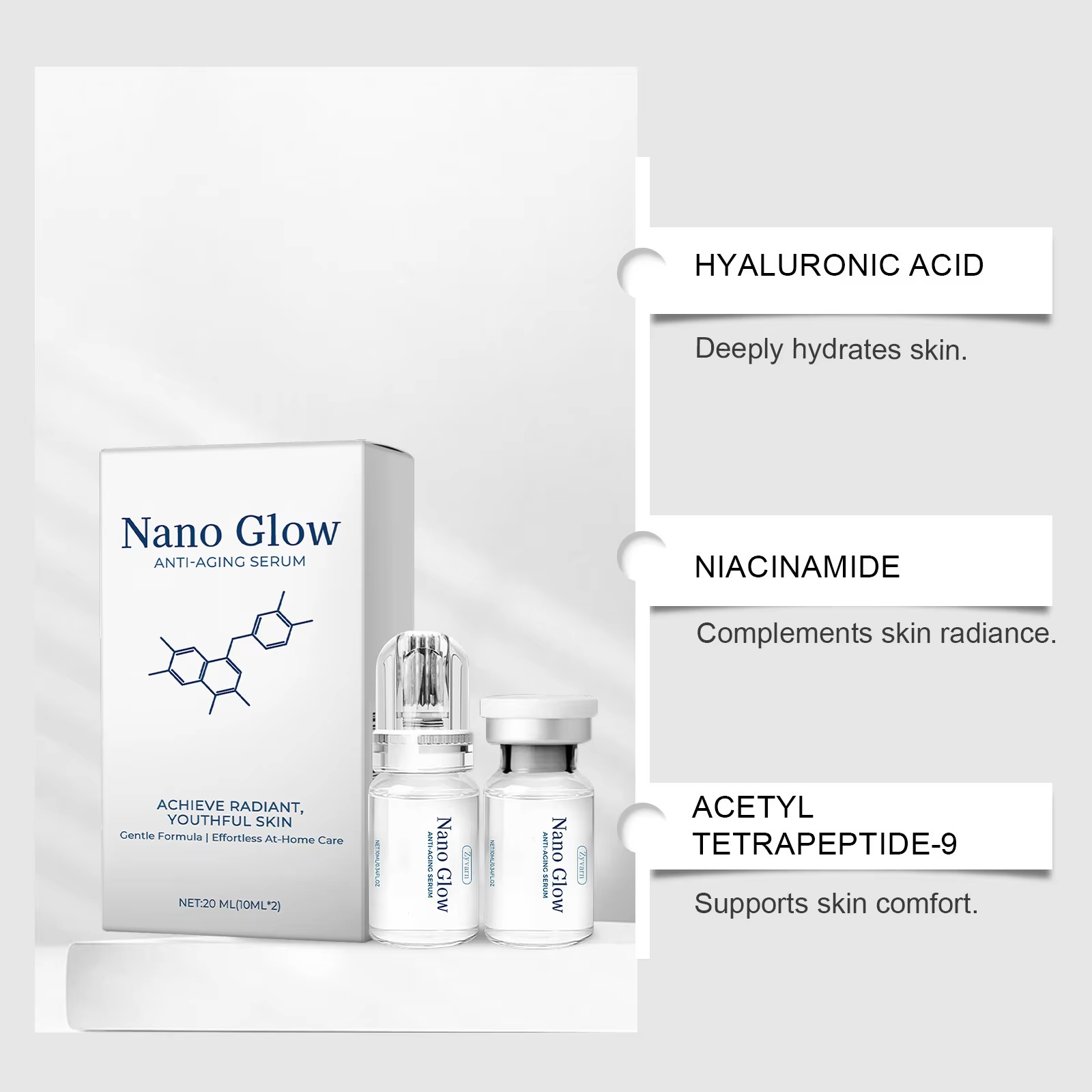 2*10ML Facial Hyaluronic Acid  - Face Moisturizer ulasan dan harga